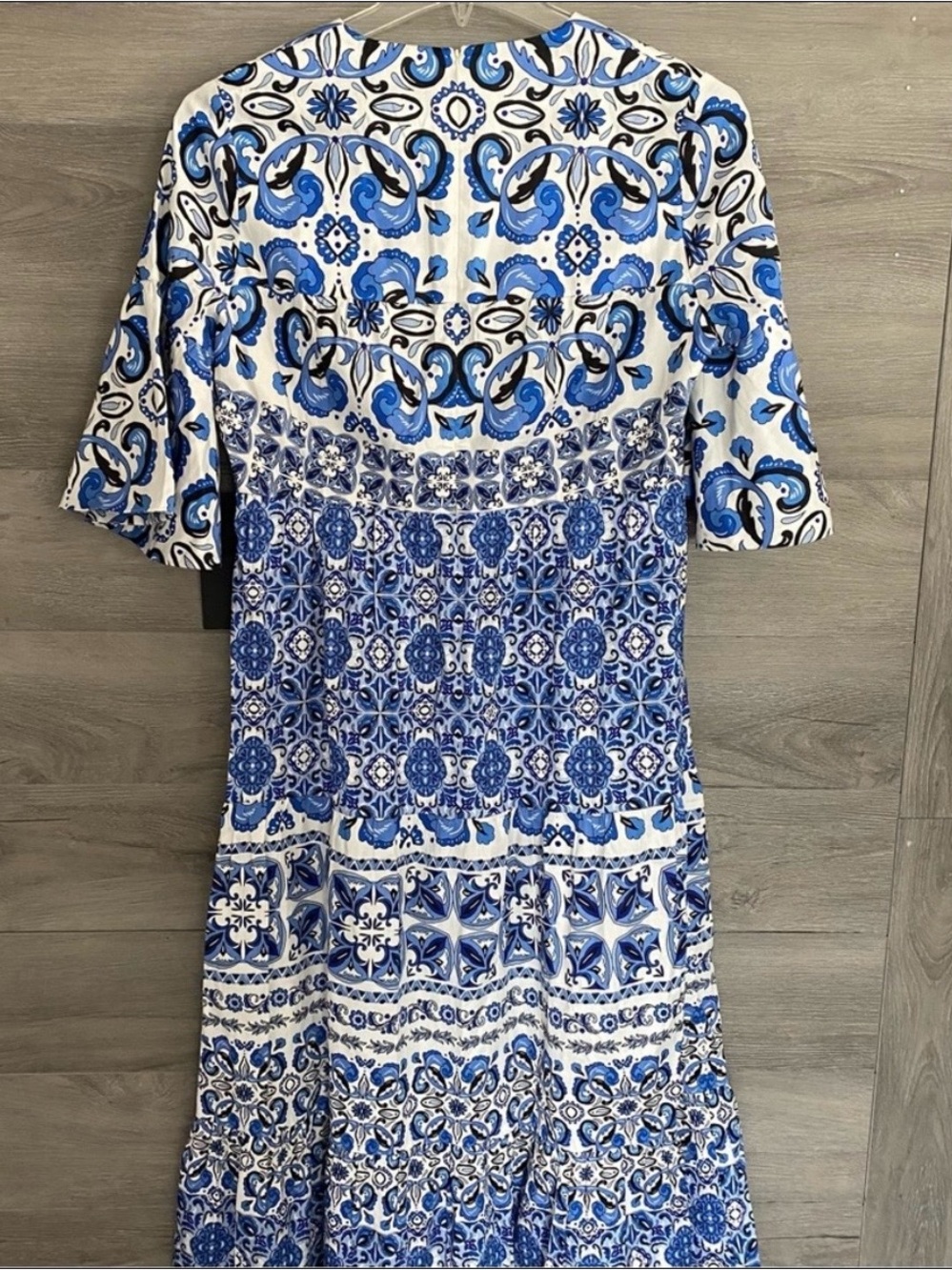 NWT - Tuckernuck Blue and White Paisley Tile Maxi Dress